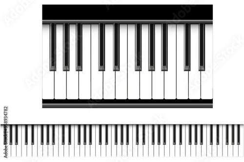 Piano icon. Black grand piano top view. Vector.