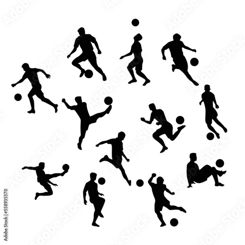 Wallpaper Mural football player silhouette. sport icon, sign and symbol. Torontodigital.ca