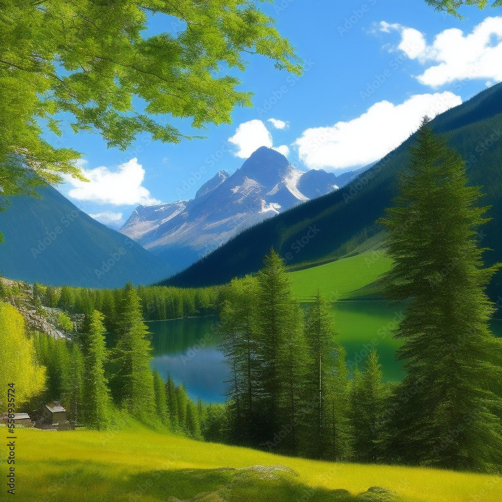 mountain landscape, generative ai