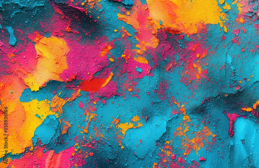 Multicolor Abstract paint texture - Colorful Paint Chips