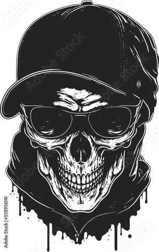 hypebeast hispter skull and crossbones