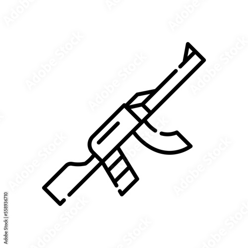 ak 47 line icon