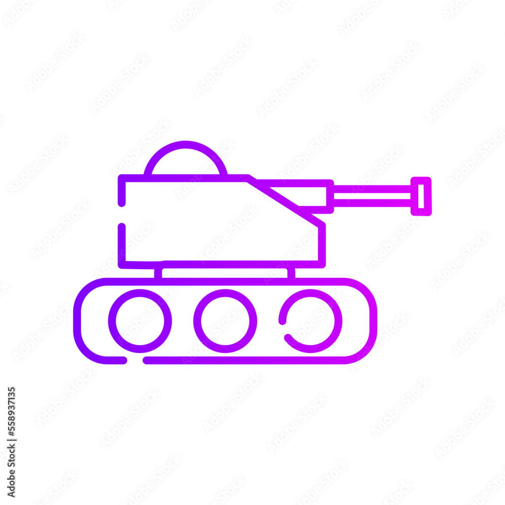army tank gradient icon