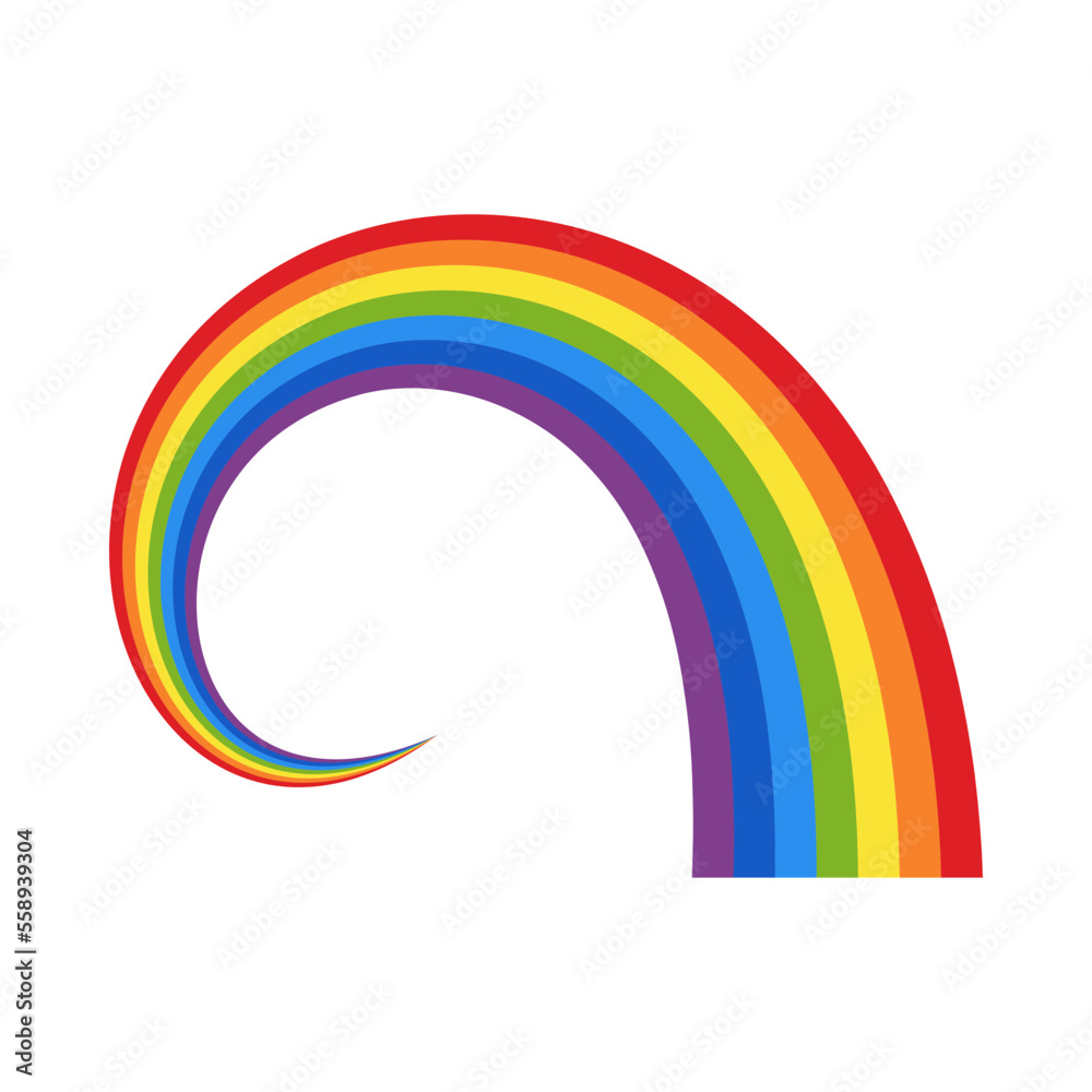 Rainbow in flat style isolated Rainbow in flat style isolated