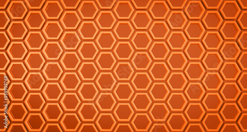 Pentagon pattern Arranged on orange background, used for graphics