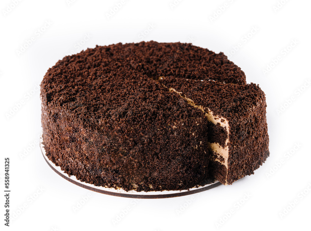 chocolate cake on top view isolated chocolate cake on top view isolated