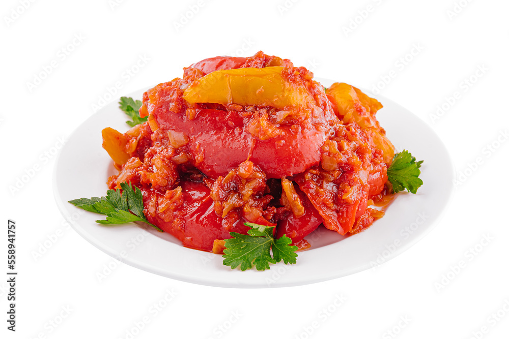 Pickled red bell pepper with oil Pickled red bell pepper with oil