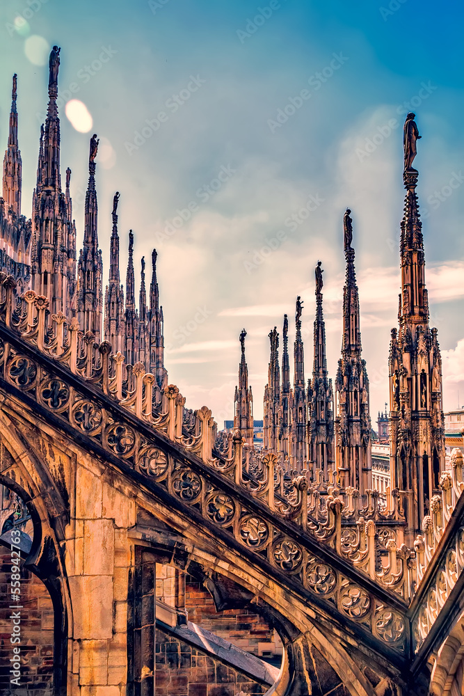 Public cathedral of Milano Italy 