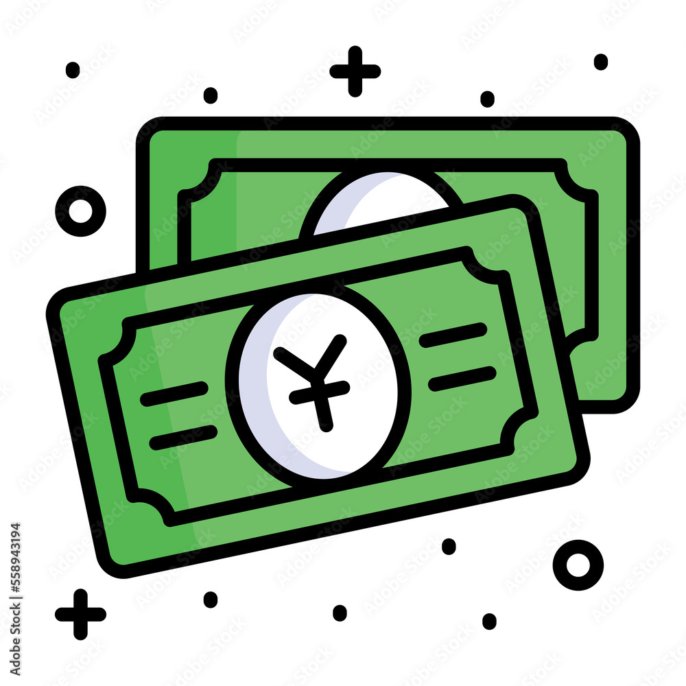 Chinese currency vector design in modern style Chinese currency vector design in modern style