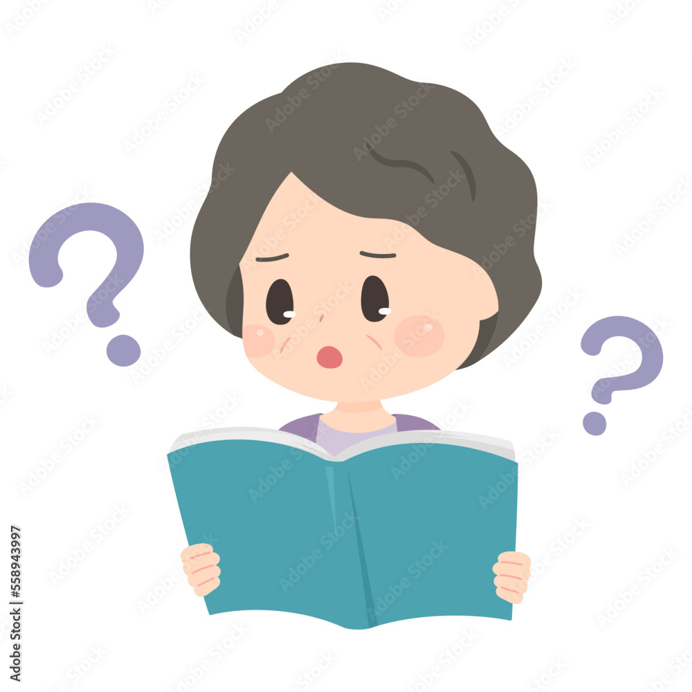 失語症のイラスト_失読 失語症のイラスト_失読
