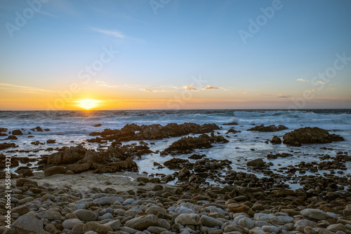Sunset on the beach at Monterey Bay California