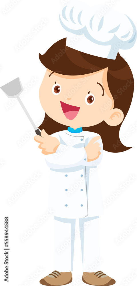 Cooking children girl Little kid making delicious food professional chef Cooking children girl Little kid making delicious food professional chef