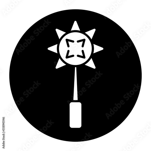 cudgel cyrcular glyph icon
