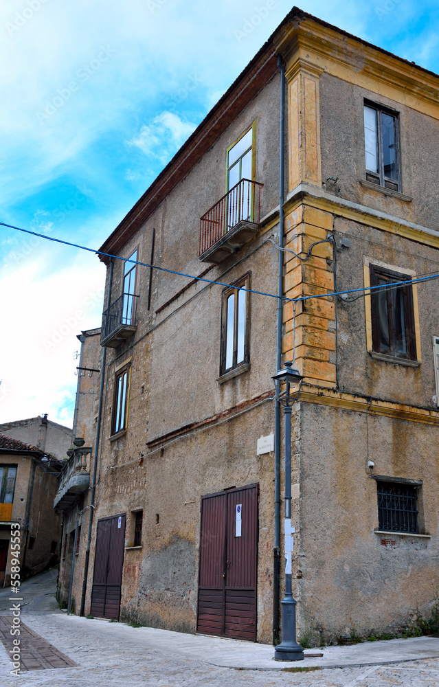 houses in the historic center of padula Salerno Italy