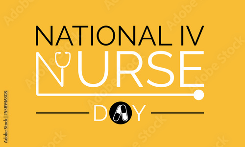 National iv Nurse day . January 25.Poster, banner, card, background. Eps 10  Vector illustration .