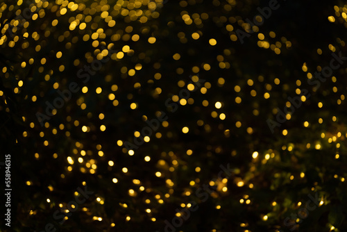 Abstract bokeh blurry background for lighting festive celebration concept. illumination