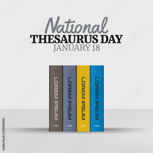 фотографія vector graphic of national thesaurus day good for national thesaurus day celebration