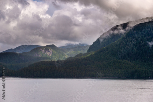 nature sceneries along the Inside Passage Cruise from Port Hardy to Prince Rupert, British Columbia, Canada