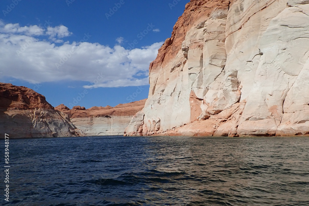 Colorful sandstone formations at Glen Canyon National Recreation Area, Arizona, USA