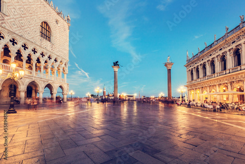 Piazza San Marco and Palazzo Ducale or Doge's Palace in Venice, Italy