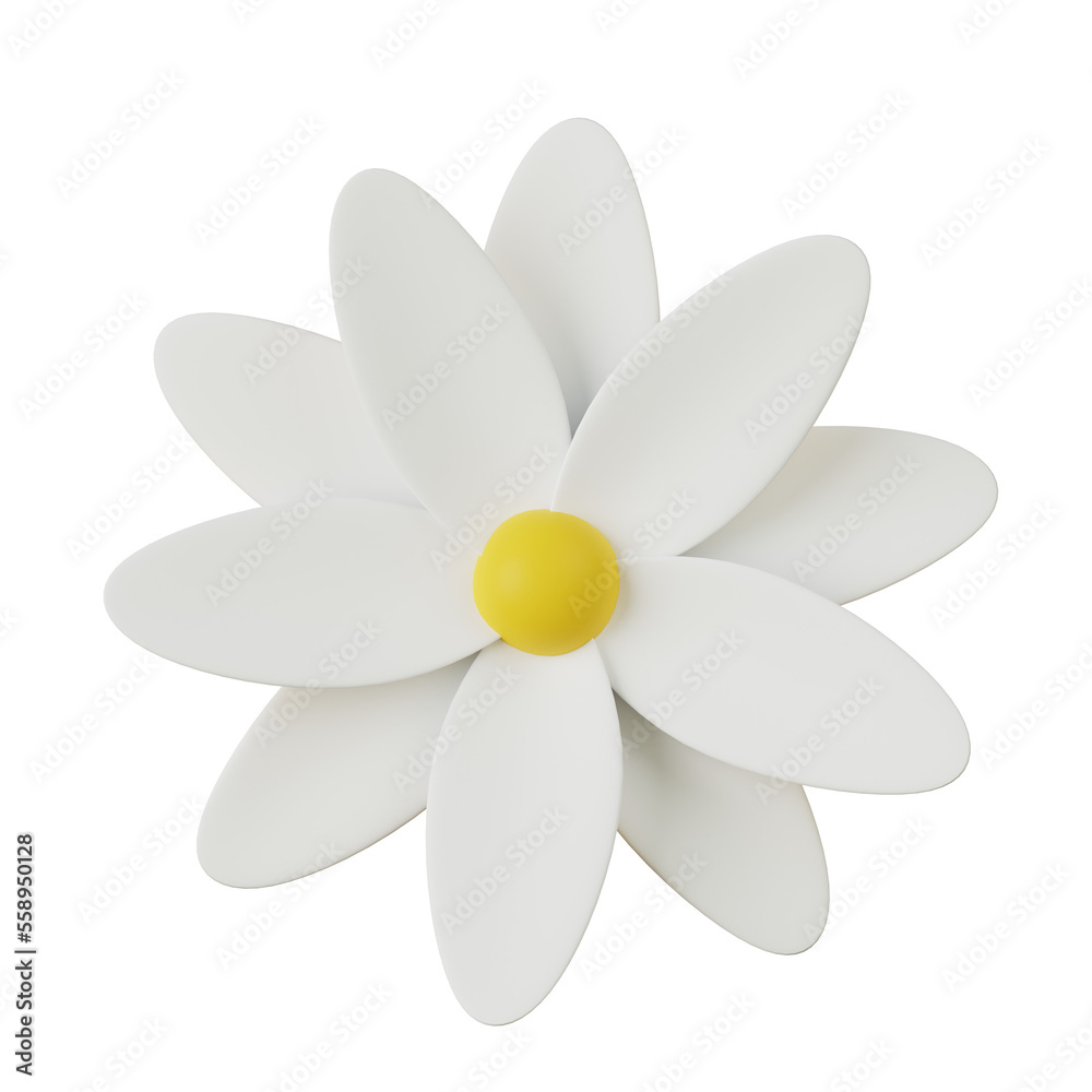 Flower 3D on a transparent background Flower 3D on a transparent background