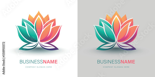 Logo entreprise lotus spa salon de beauté massage relaxation