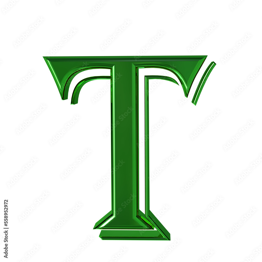 Symbols of the color green. letter t Stock Illustration | Adobe Stock