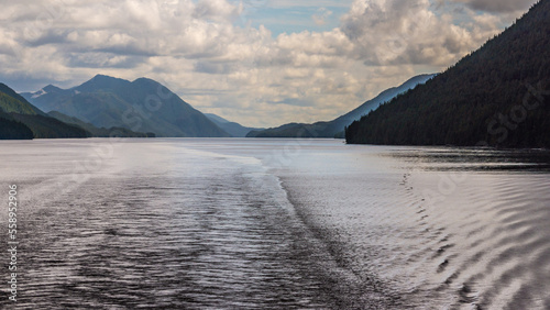 nature sceneries on the cruise from Port Hardy to Prince Rupert, British Columbia, Canada
