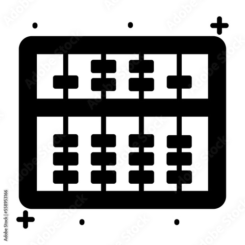 Amazon vector design of abacus, trendy icon of counting beads