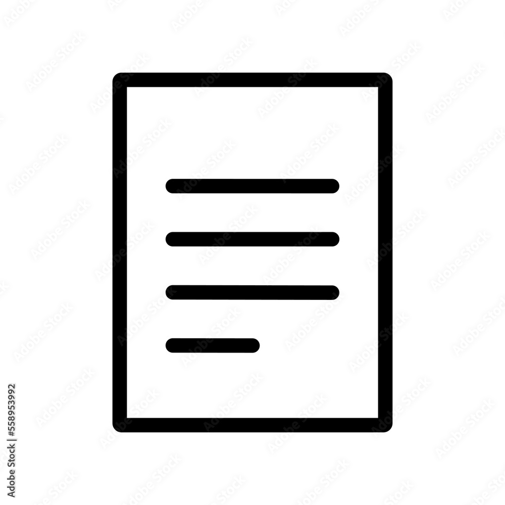 Text file icon line isolated on white background. Black flat thin icon on modern outline style. Linear symbol and editable stroke. Simple and pixel perfect stroke vector illustration Text file icon line isolated on white background. Black flat thin icon on modern outline style. Linear symbol and editable stroke. Simple and pixel perfect stroke vector illustration
