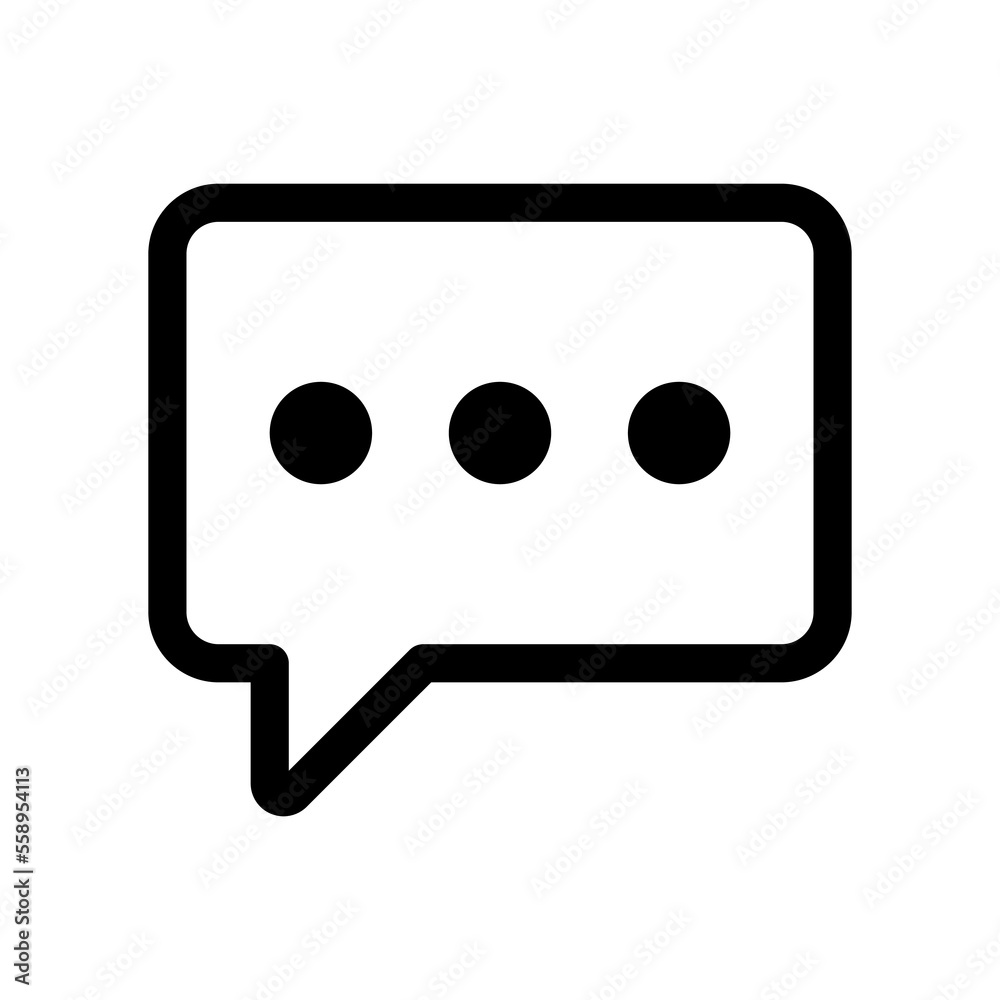 Chat bubble icon line isolated on white background. Black flat thin icon on modern outline style. Linear symbol and editable stroke. Simple and pixel perfect stroke vector illustration Chat bubble icon line isolated on white background. Black flat thin icon on modern outline style. Linear symbol and editable stroke. Simple and pixel perfect stroke vector illustration