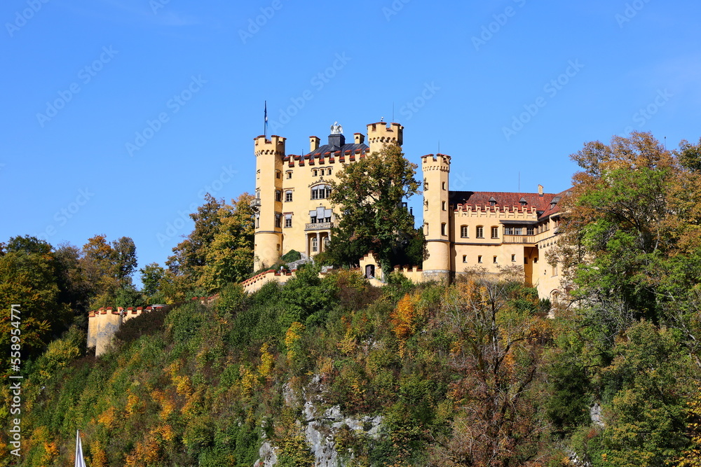 The Hohenschwangau Castle is a 19th-century palace in southern Germany