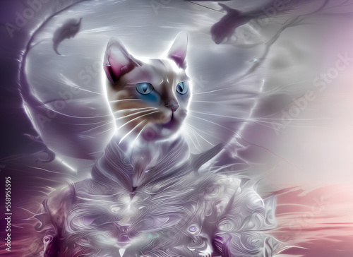 Fényképezés Le chat cosmique et mystique