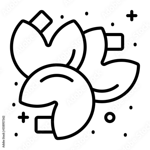 Fortune cookie vector design in modern style
