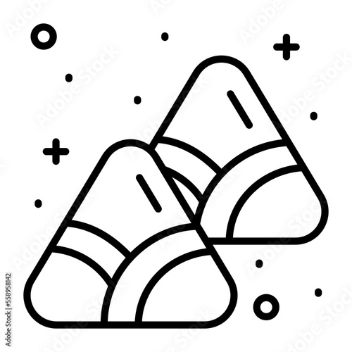 Beautiful design of zongzi denoting chinese food