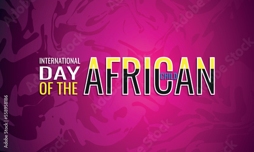 International Day of the African Child. Design suitable for greeting card poster and banner