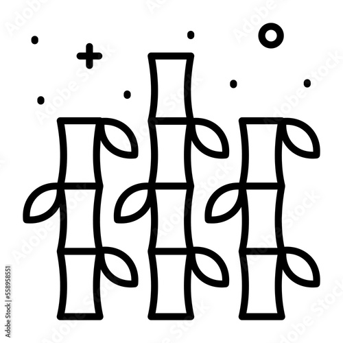 Bamboo sticks vector design in modern and trendy style, easy to use