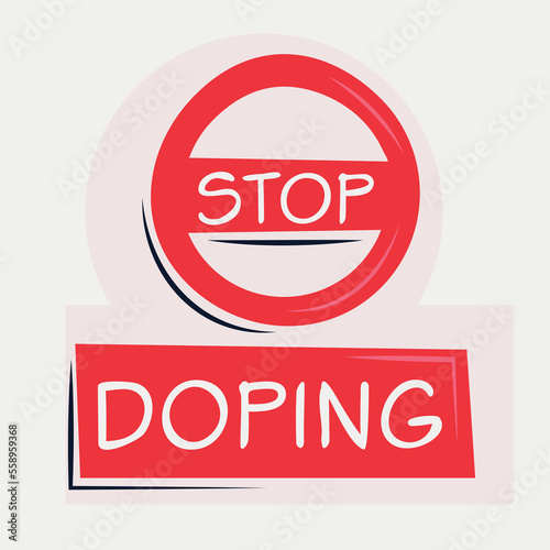 Warning sign (Doping), vector illustration.