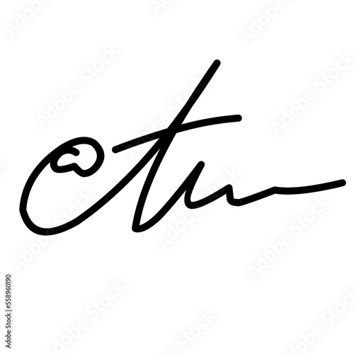 Signature fake handdrawn