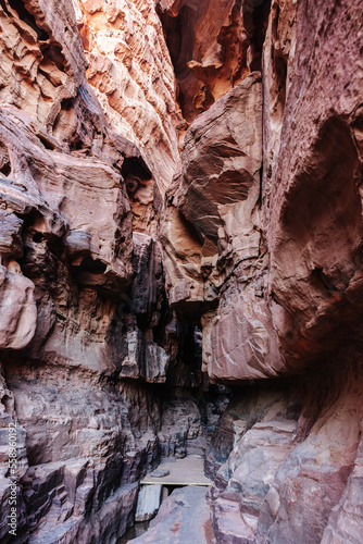 Fototapeta Naklejka Na Ścianę i Meble -  Canyon at the Wadi Rum desert landscape in Jordan