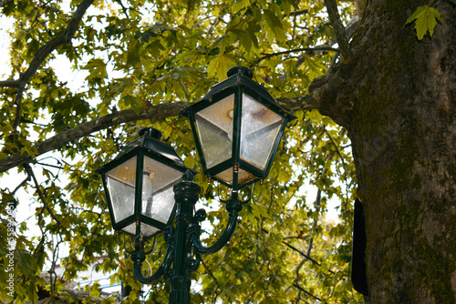 old lantern in the park