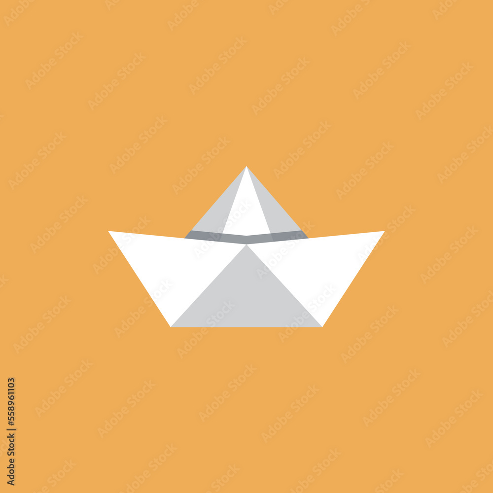 Vector illustration of paper boat icon, origami. Vector illustration of paper boat icon, origami.