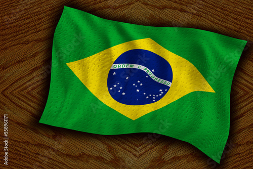 National flag of Brazil. Background  with flag  of Brazil