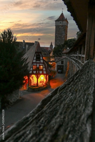 Rothenburg ob der Tauber - Historical Franconia in Bavaria, Germany.