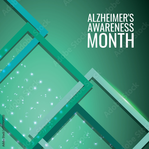 ALZHEIMER'S AWARENESS MONTH . Design suitable for greeting card poster and banner