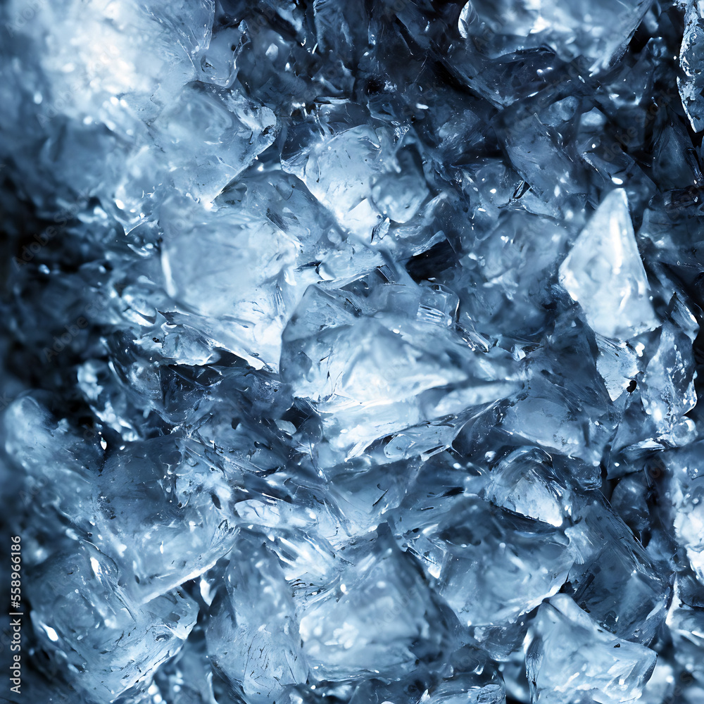 Glassy ice crystals background Glassy ice crystals background