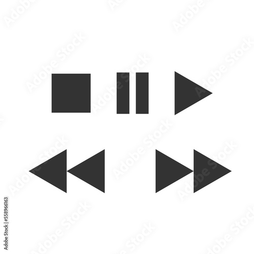 Free Download Play icon. UI element set background vector ilustration. - GFXLoad