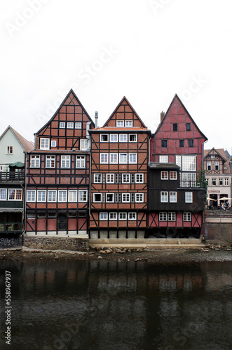 Old Houses and Canal in Lüneburg