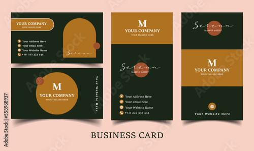 elegant vertical and horizontal business card template