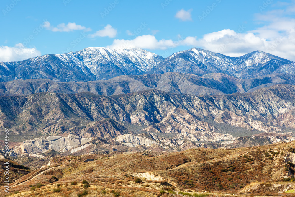 San Gabriel Mountains landscape scenery near Los Angeles in California, United States